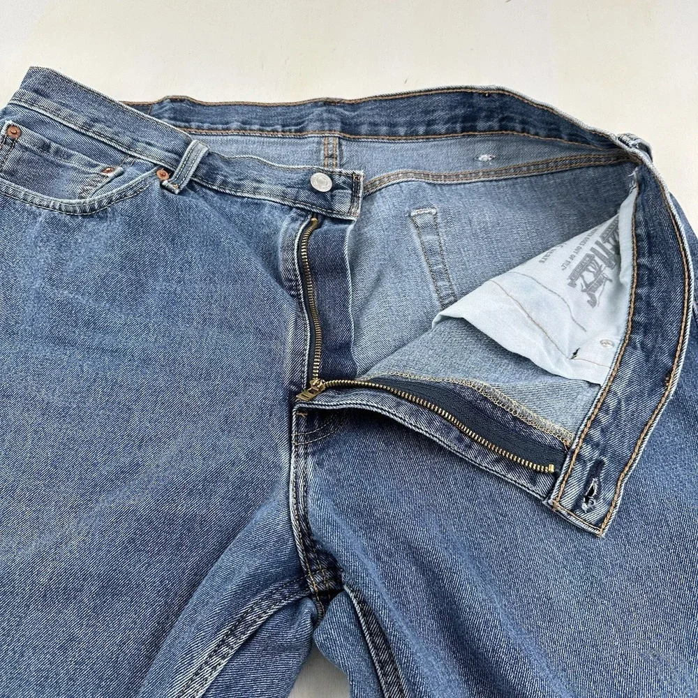 Levi's Mens 40x32 550 Blue Jeans Relaxed Straight Cotton‎ Denim Medium Wash EUC